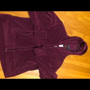 Women’s Patagonia polar fleece hoodie sz med